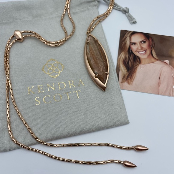 Kendra Scott Rose Gold Shimmer Adjustable Necklace ✨ - Picture 3 of 5